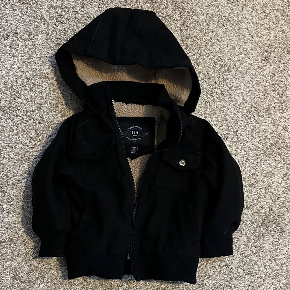 Urban Republic Black Jacket with Cream Lining 2T